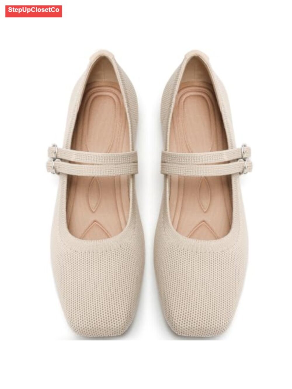 Womens Woven Ballet Flats Foldable Mary Jane Slip On Shoes Casual Lightweight